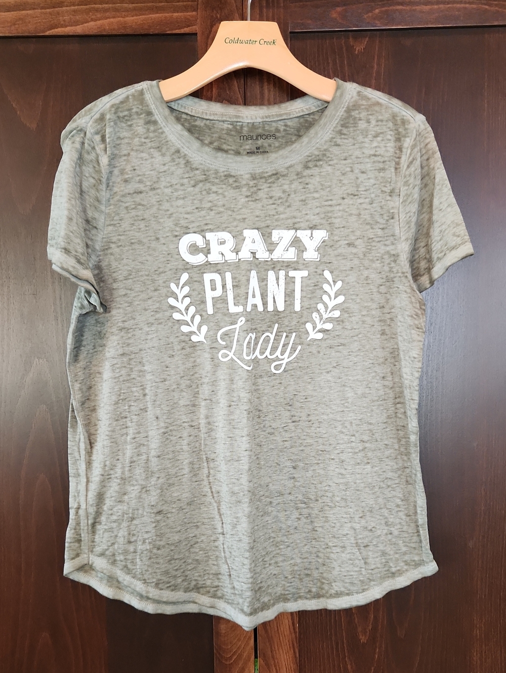 Maurices Olive Green 'Crazy Plant Lady' Graphic Tee